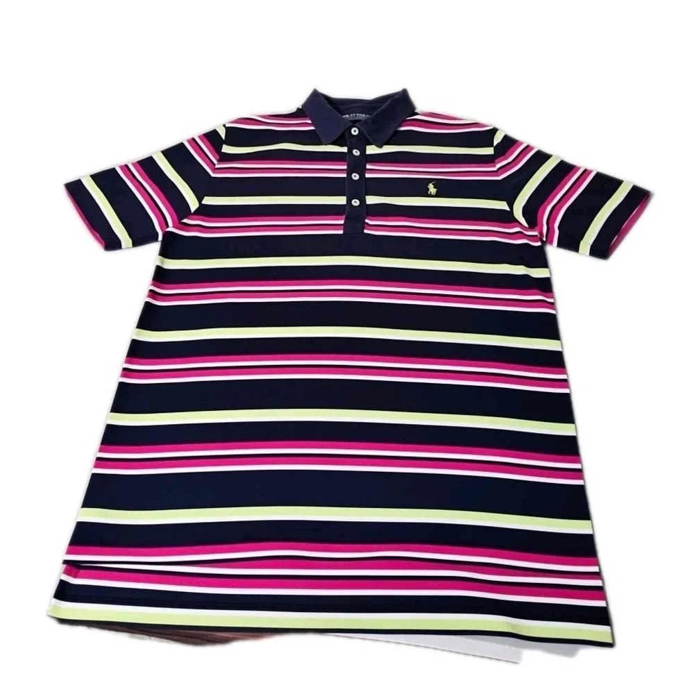 Vintage‎ Polo Ralph Lauren Yacht Club Shirt Men 2XL Striped Custom Fit Regatta